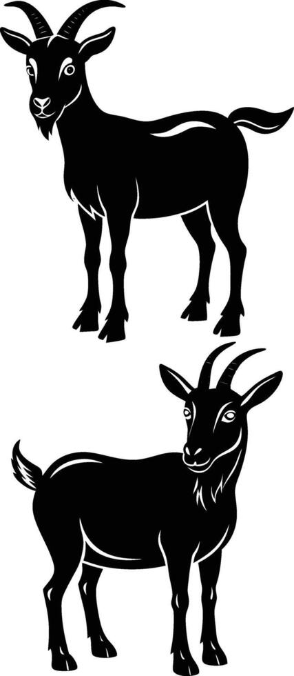Goat black silhouette design vector
