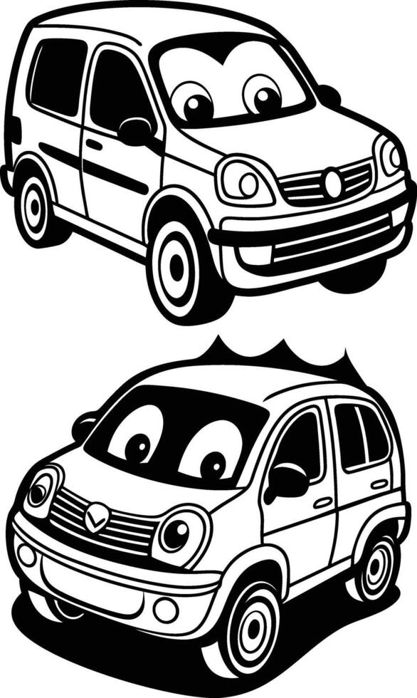 Black Berlingo car Silhouette vector