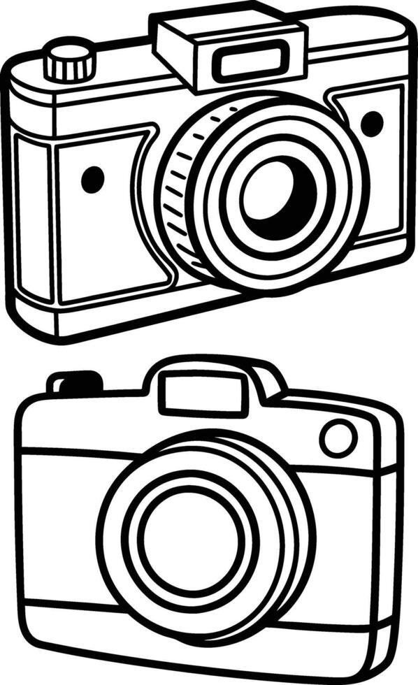 Photo camera silhouette vector