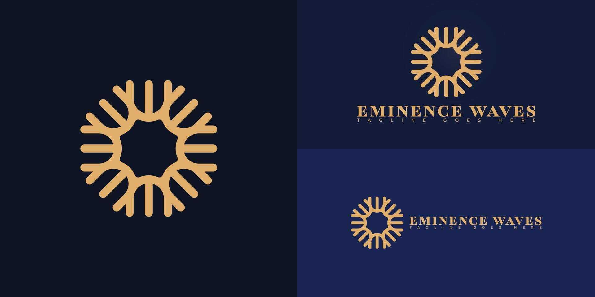 Abstract initial letter EW or WE in gold color isolated on multiple background colors. The logo is suitable for spa and esthetics logo design inspiration templates. vector