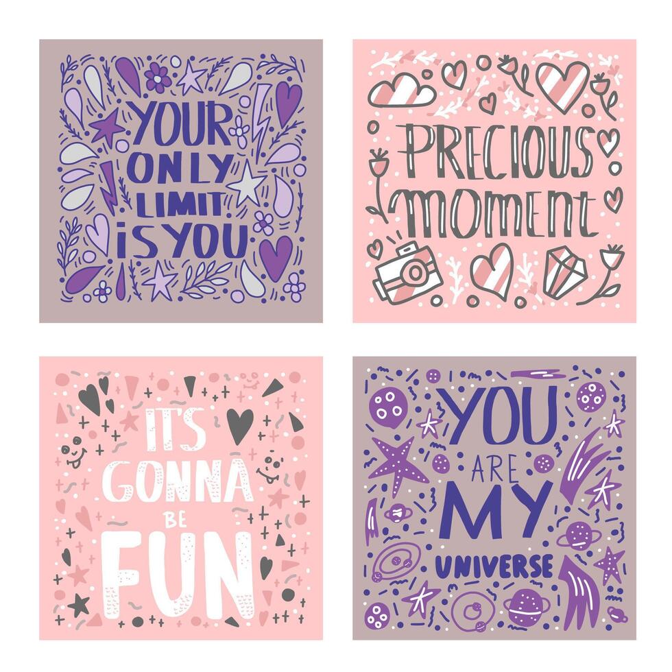 Set of posters. collection of banners. vector