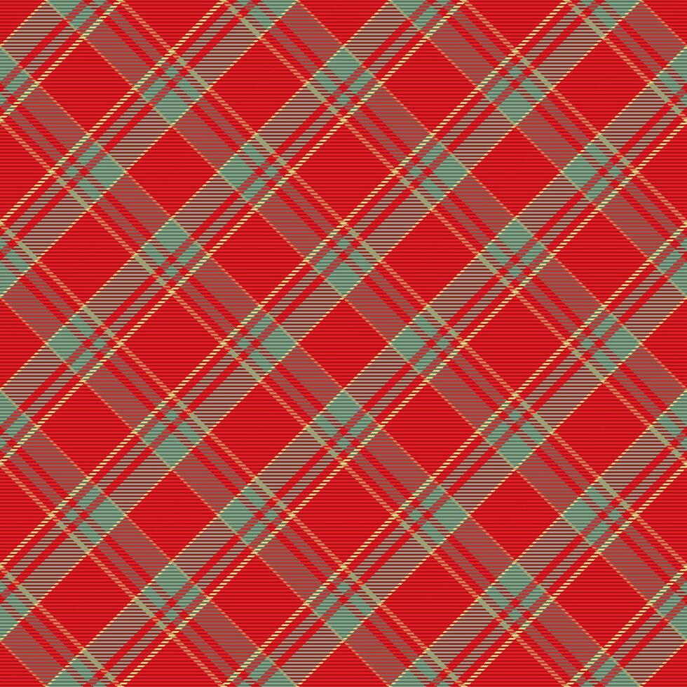 Tartan plaid pattern in red. Print fabric texture seamless. Check background. vector