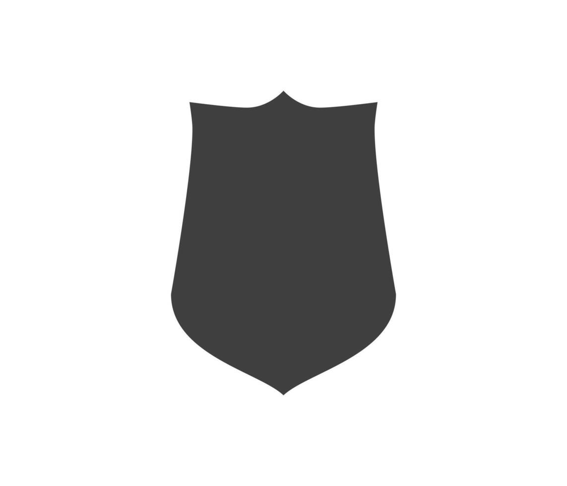 Shield black and white logo. Guarantee, insignia and guard symbol. Security icon vector