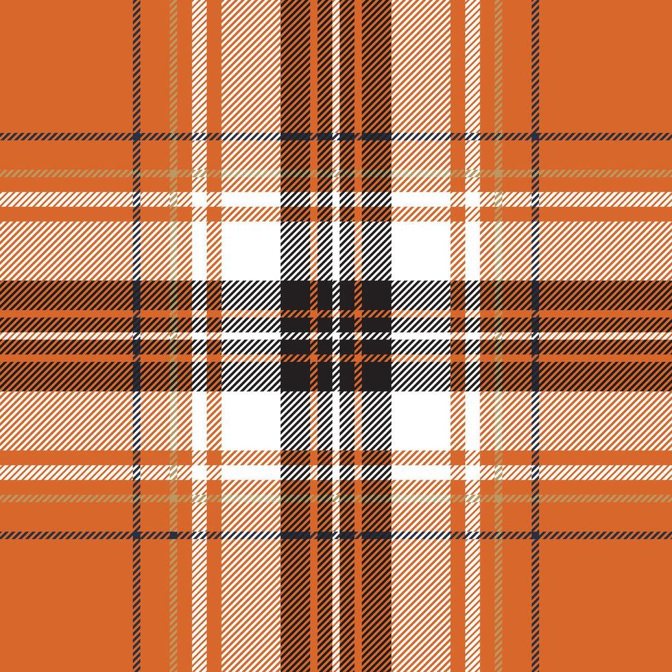 Orange check plaid seamless pattern. illustration. vector