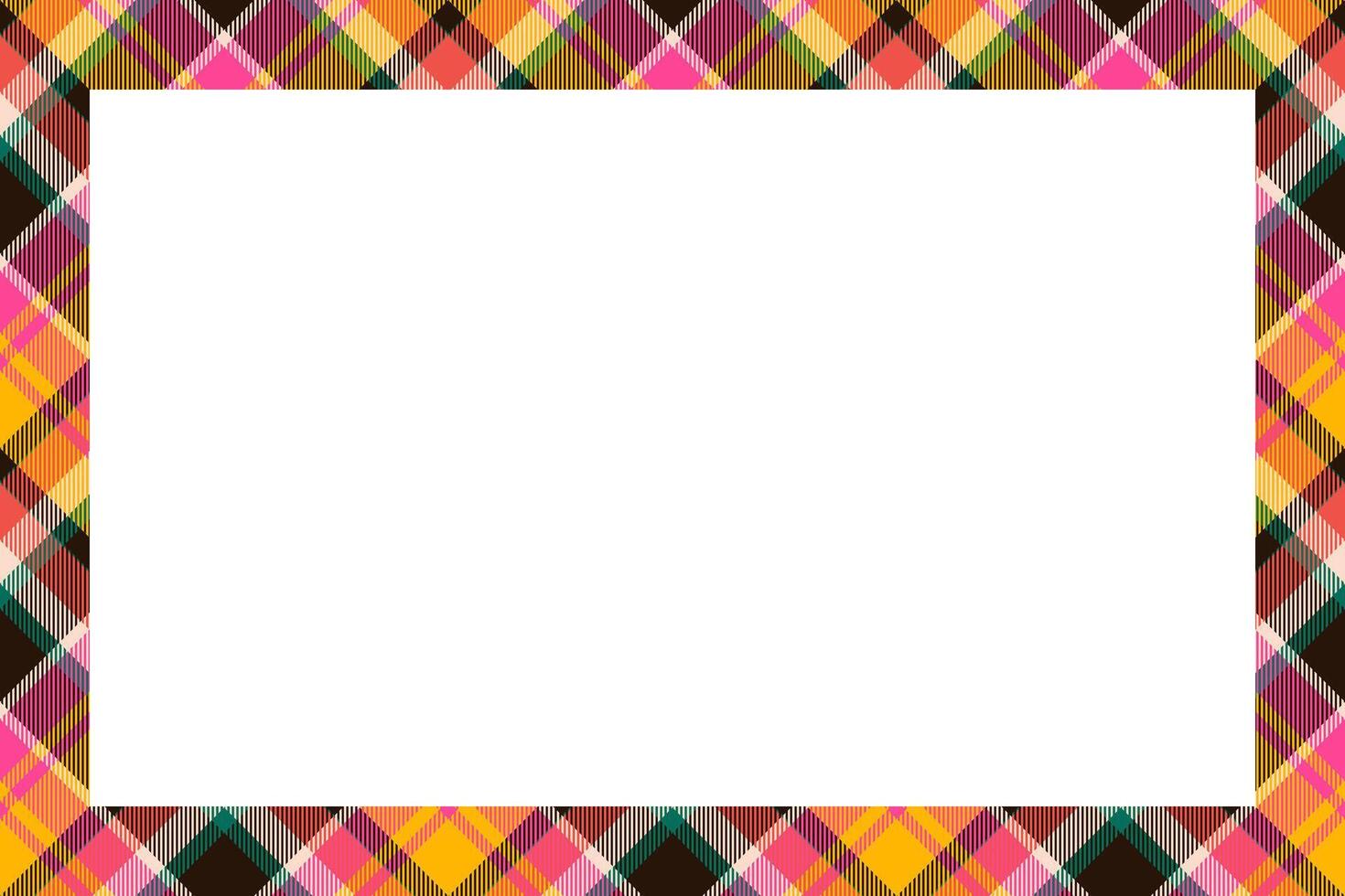 Vintage frame . Scottish border pattern retro style. Tartan plaid ornament. vector