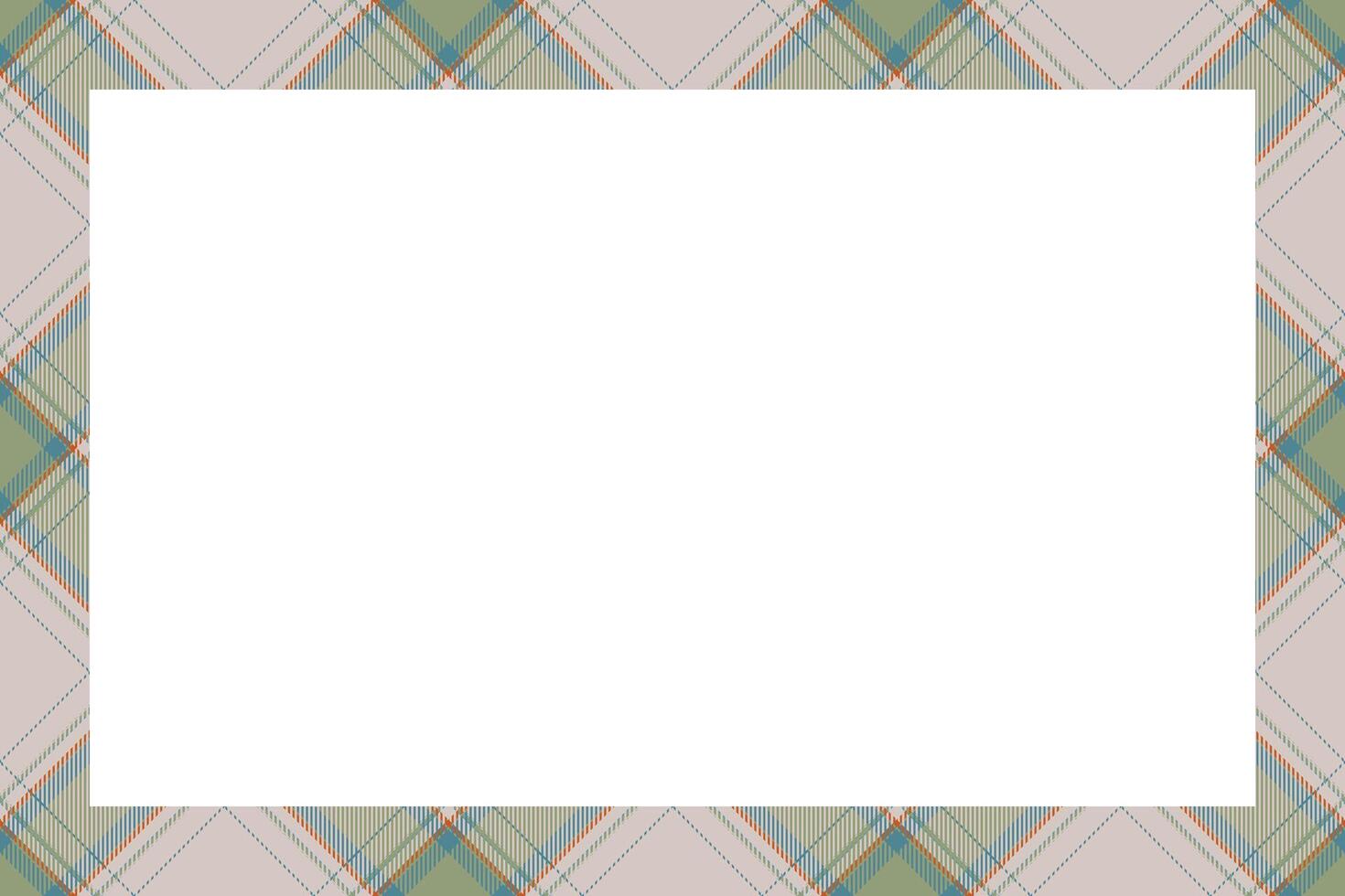 Vintage frame . Scottish border pattern retro style. Tartan plaid ornament. vector