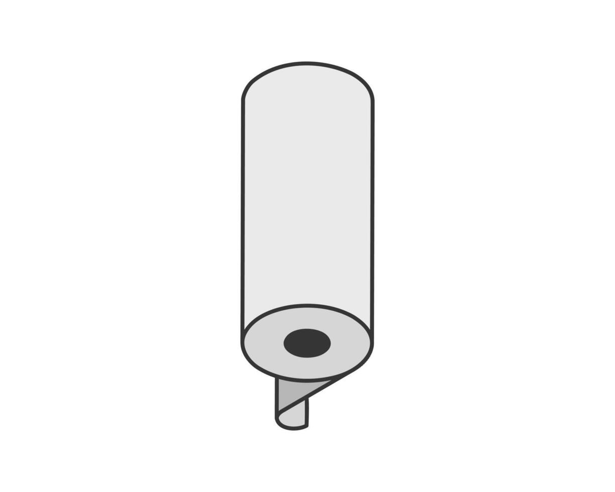 Textile roll icon. Paper tube illustration design for kitchen cleaning towel, carpet, scroll whatman, fabric. vector