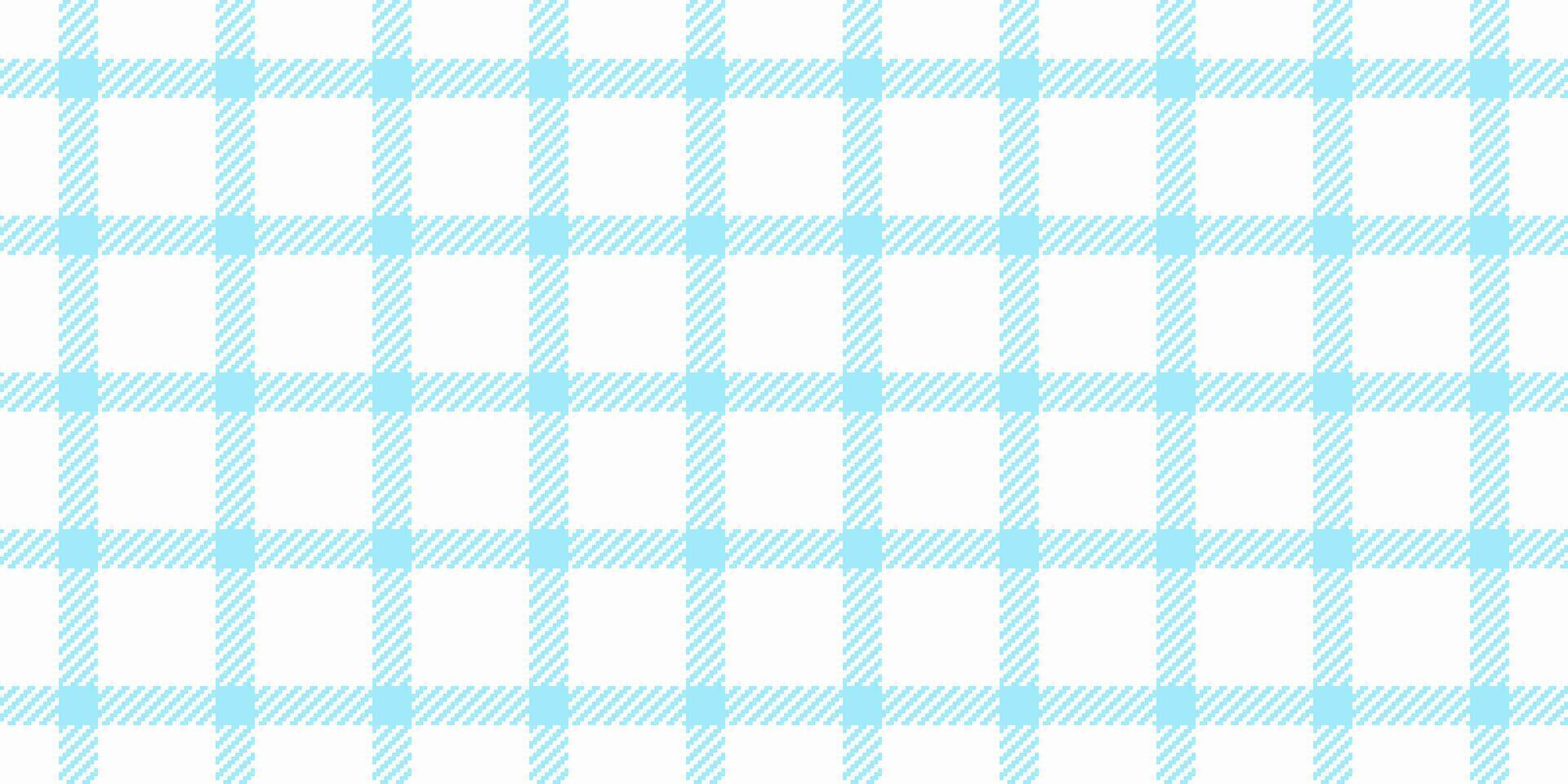 Selection check background tartan, difficult seamless textile plaid. Detailed pattern texture fabric in white and cyan colors. vector
