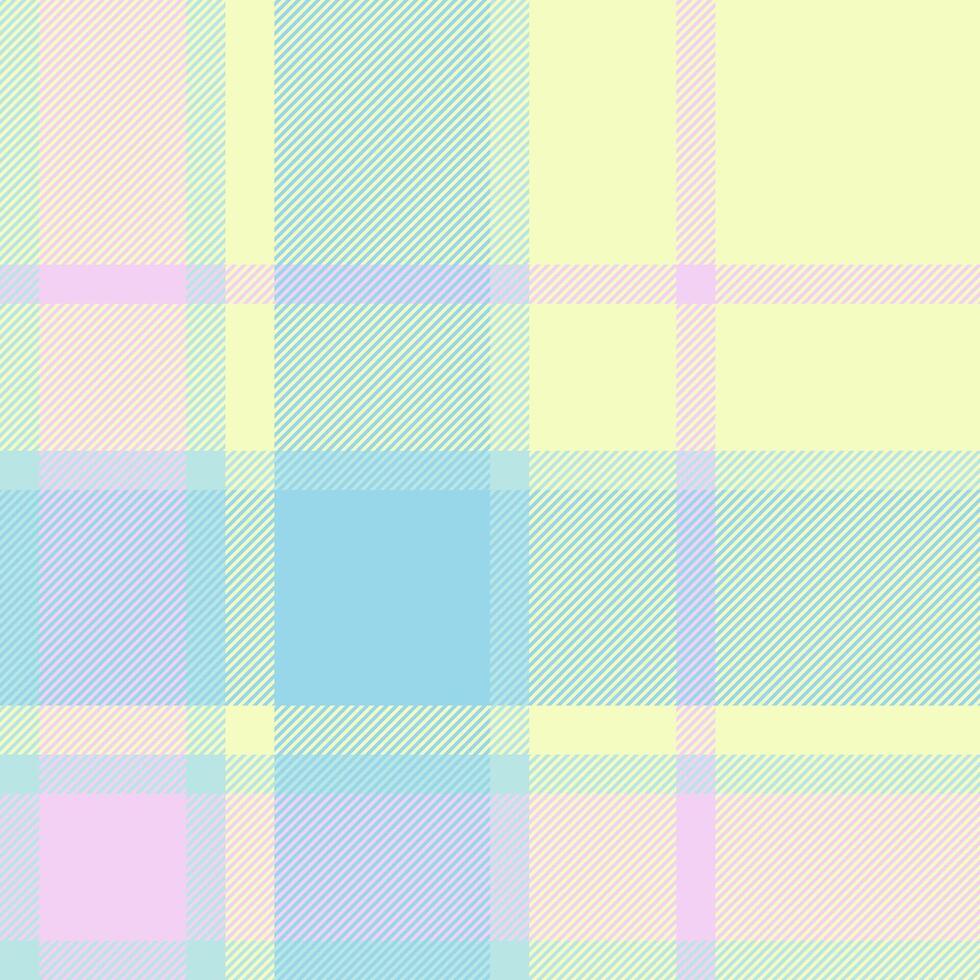 November pattern textile , comfortable seamless tartan plaid. Open fabric texture background check in light and cyan colors. vector