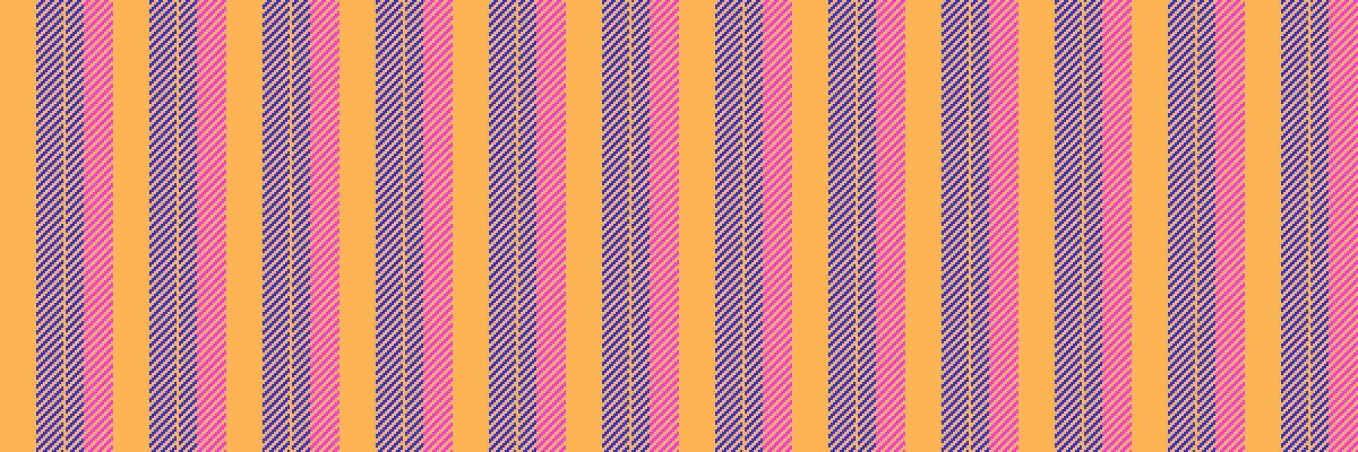 Hanukkah stripe textile, brazil texture background pattern. Blank vertical fabric lines seamless in orange and indigo colors. vector