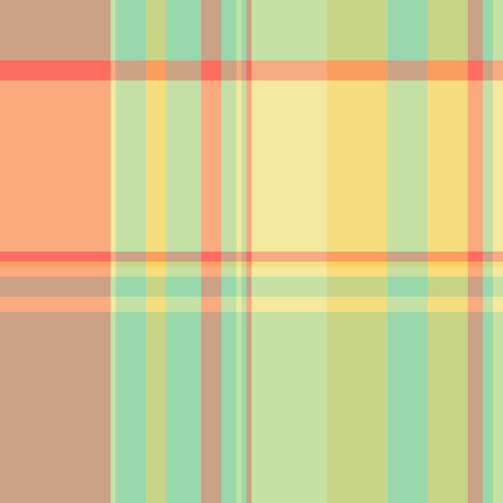 Gentleman background tartan texture, aged fabric check. Handmade plaid seamless pattern textile in light and orange colors. vector