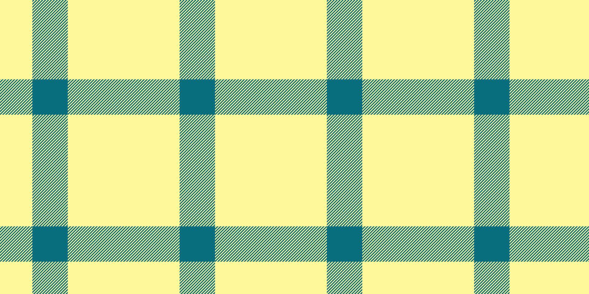 Summer fabric tartan background, gentle texture pattern check. Copy space plaid seamless textile in yellow and cyan colors. vector
