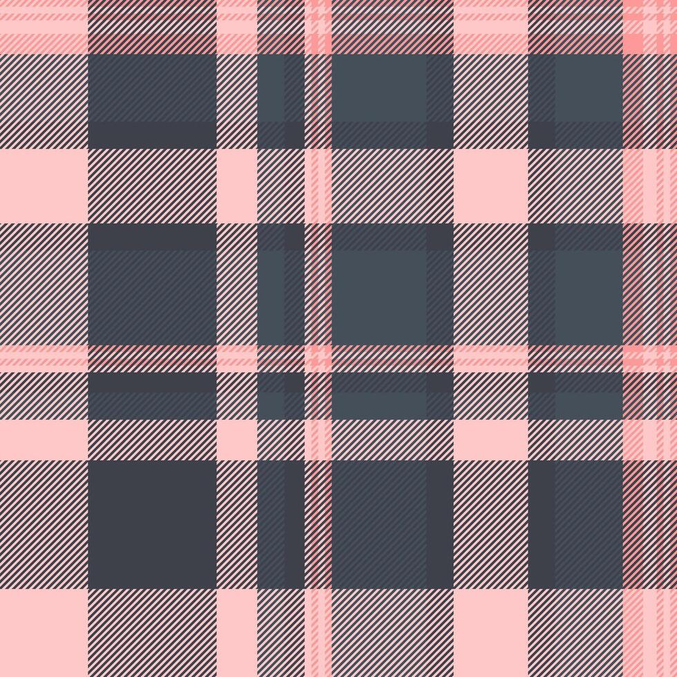 Sexual check tartan seamless, velvet background fabric texture. Apartment plaid pattern textile in light and dark colors. vector