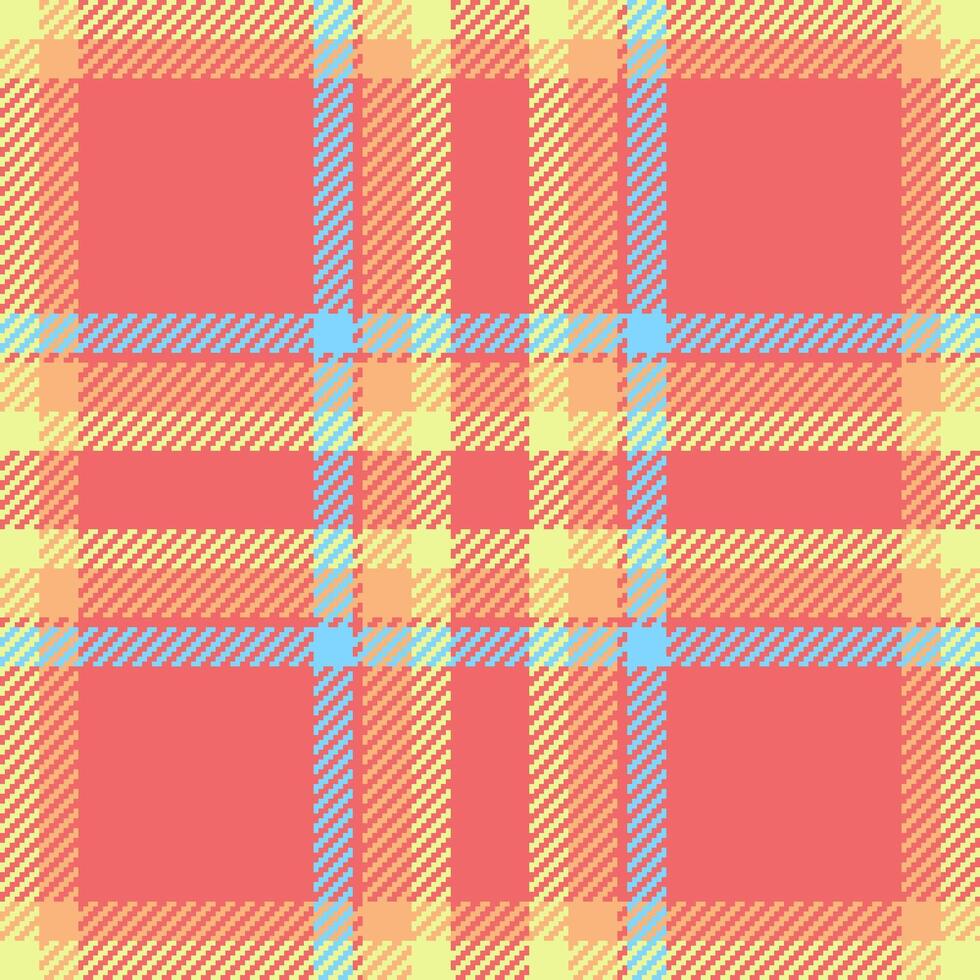 Scrapbook tartan check plaid, back fabric background seamless. Production pattern texture textile in red and orange colors. vector