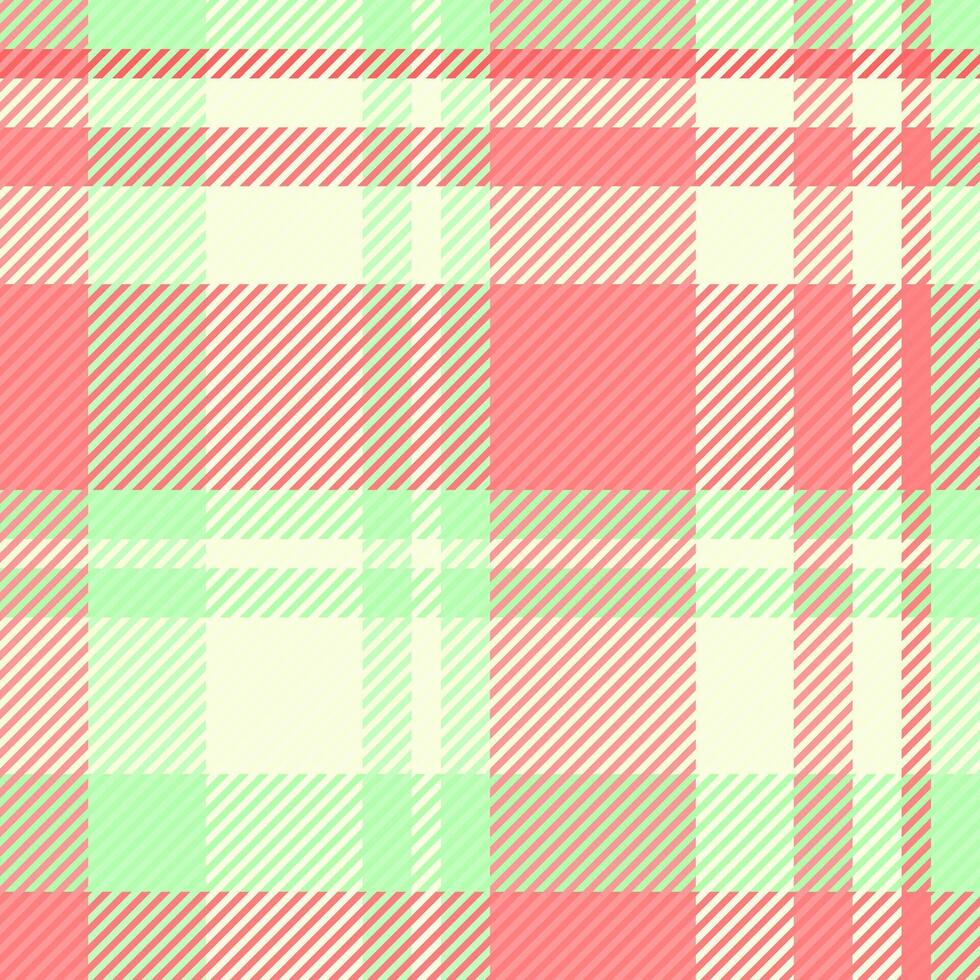 Painting fabric textile , tape pattern texture plaid. Twill background seamless tartan check in light and red colors. vector