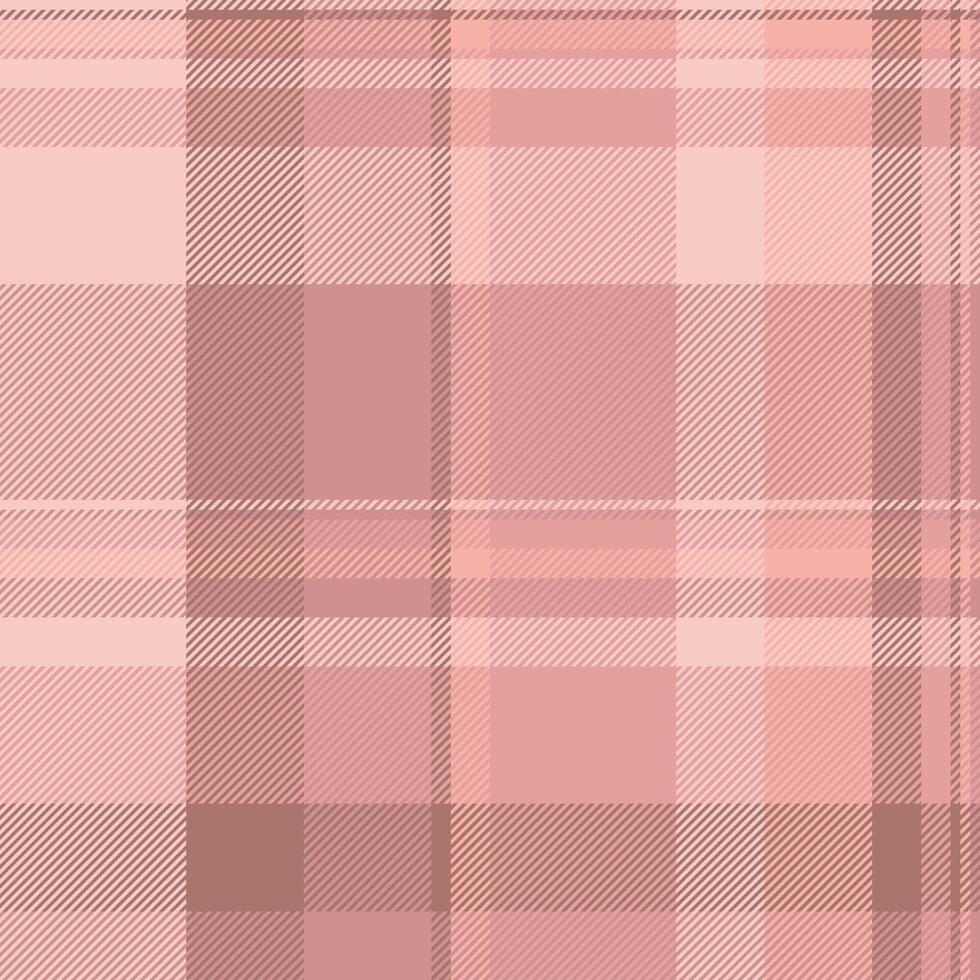 French seamless texture background, feminine tartan fabric check. Intricate textile pattern plaid in red and light colors. vector