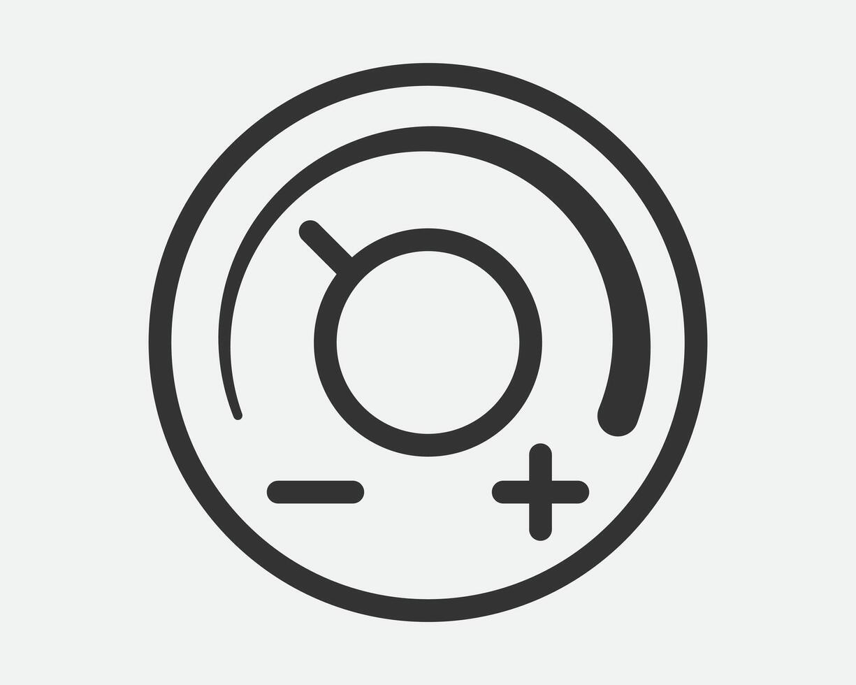 Light dimmer icon line trendy design. Electricity lamp saving energy sign. Black and white flat style. vector