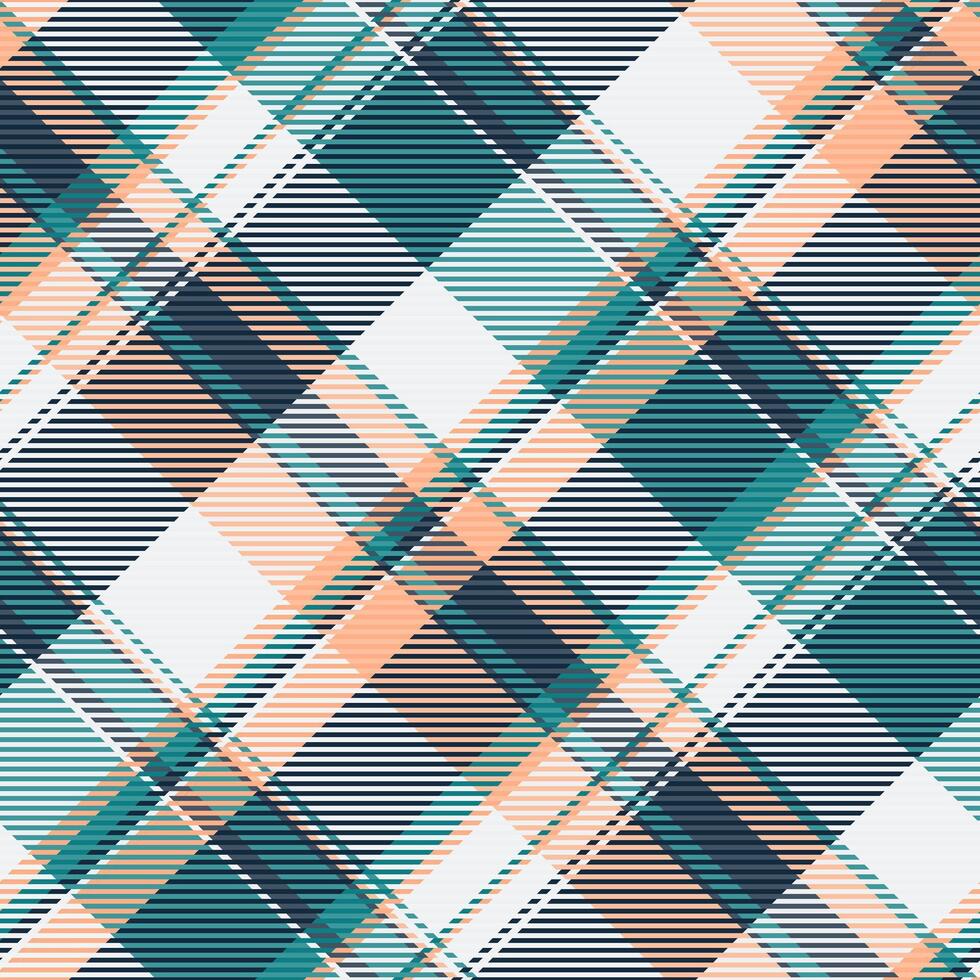 Sale textile tartan fabric, us pattern plaid seamless. Mockup background check texture in white and cyan colors. vector