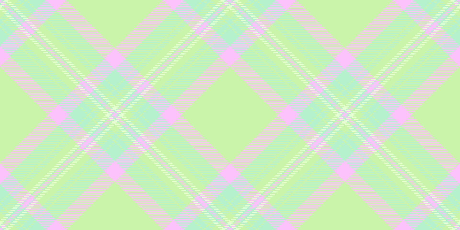 Trend textile check texture, mexico pattern background tartan. Real seamless plaid fabric in light and green colors. vector