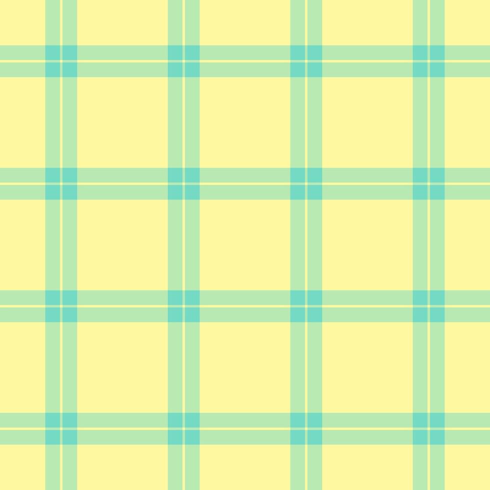 Cultural plaid seamless textile, pillow check fabric. Cute background tartan pattern texture in light and yellow colors. vector