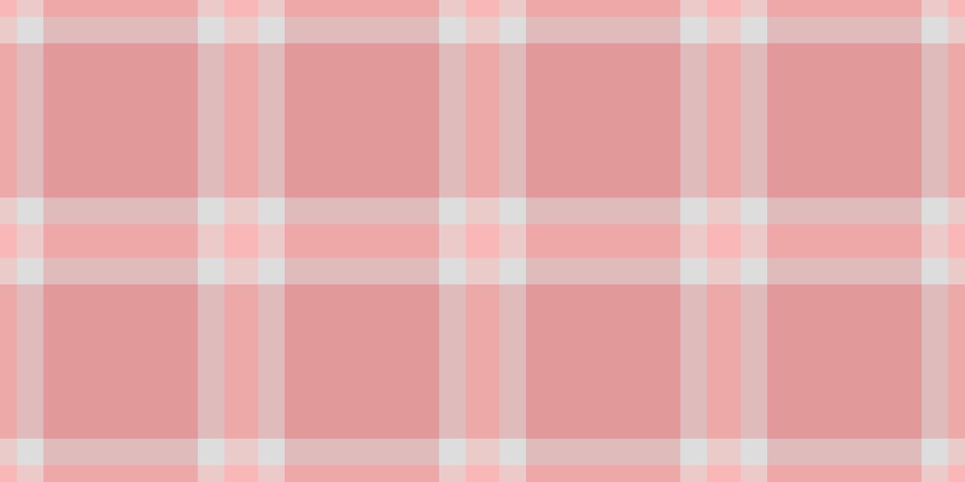 Expressive background tartan textile, twill plaid fabric. Horizontal seamless check texture pattern in light and red colors. vector