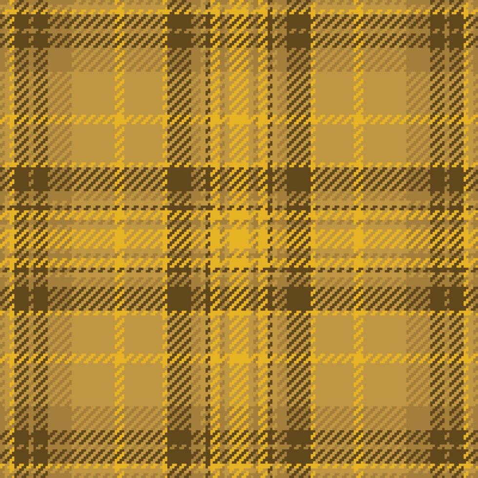 Jacket seamless tartan texture, eps background check textile. Countryside fabric pattern plaid in amber color. vector