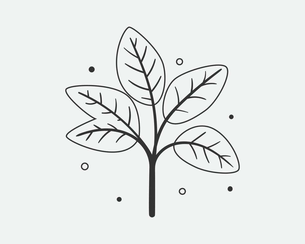 Sprout with leaf icon. Plant symbol of nature and environment. vector