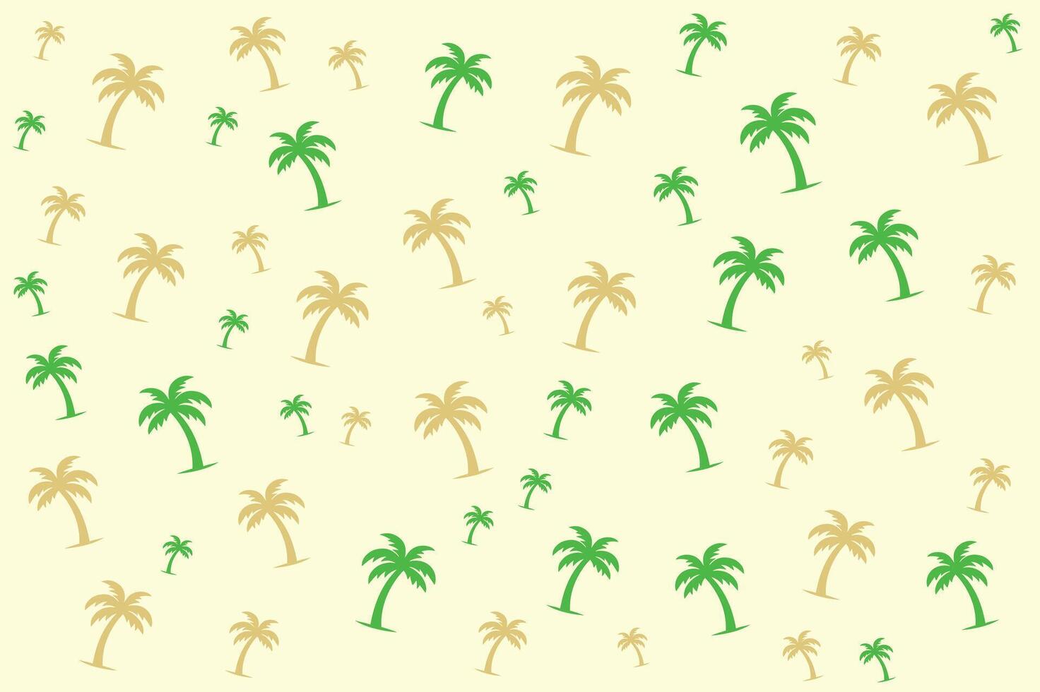 a pattern of palm trees on a yellow background vector