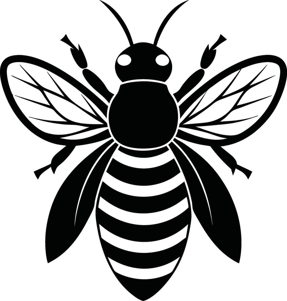 Honey Bee Silhouette vector