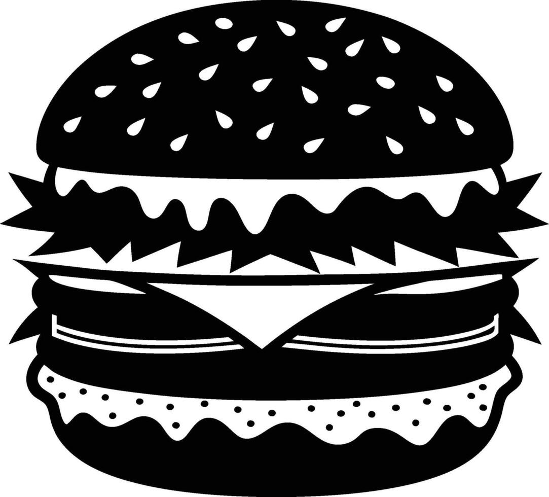 A Silhouette Burger vector