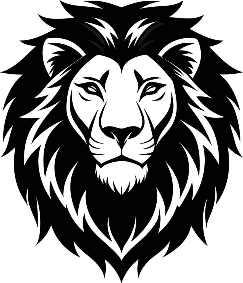 A Cute Lion Face Silhouette vector