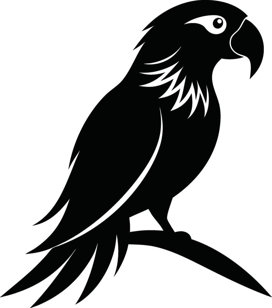 A Silhouette Parrot vector