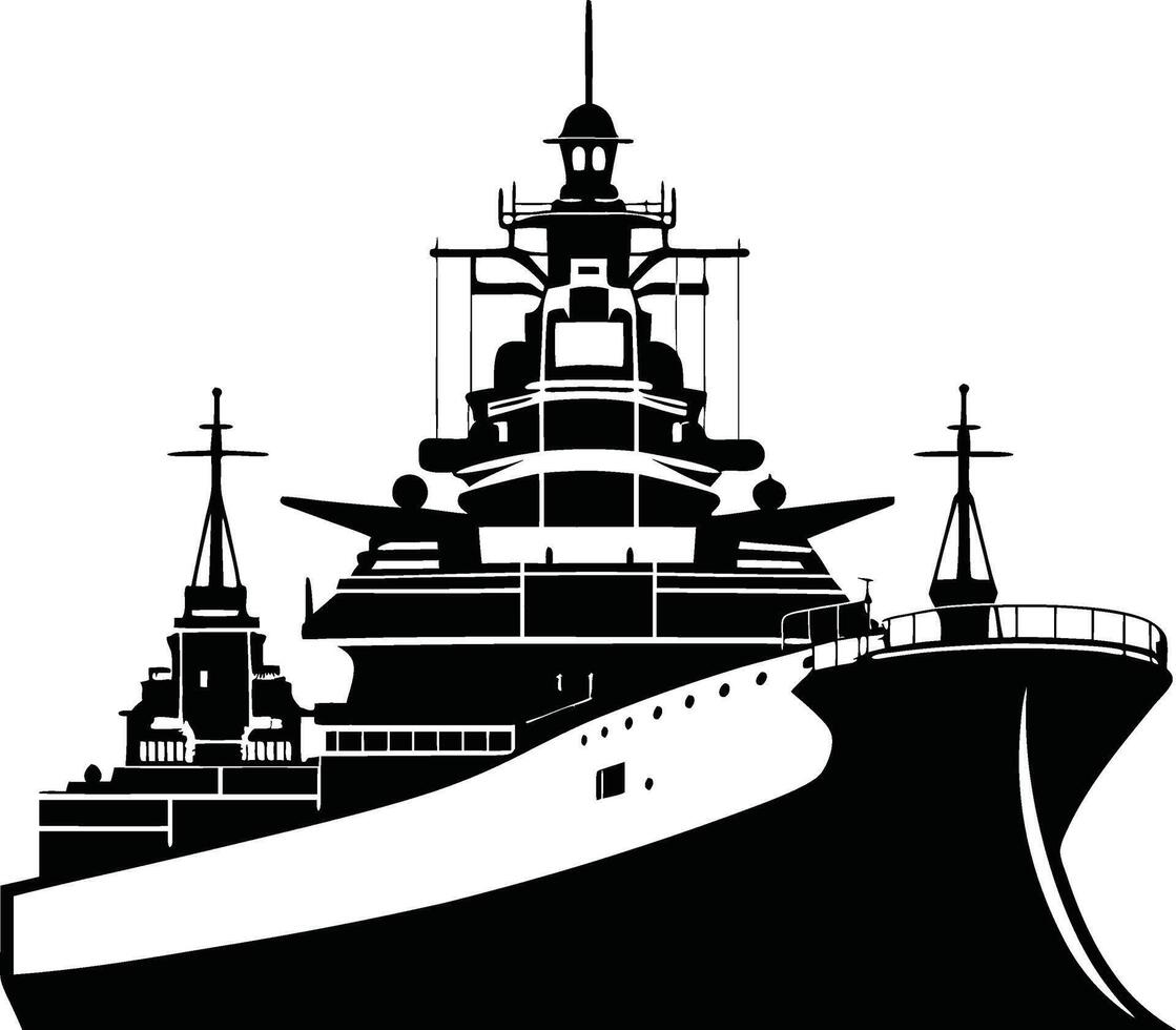 Black Silhouette Of The Pirate Ship Isolated vector
