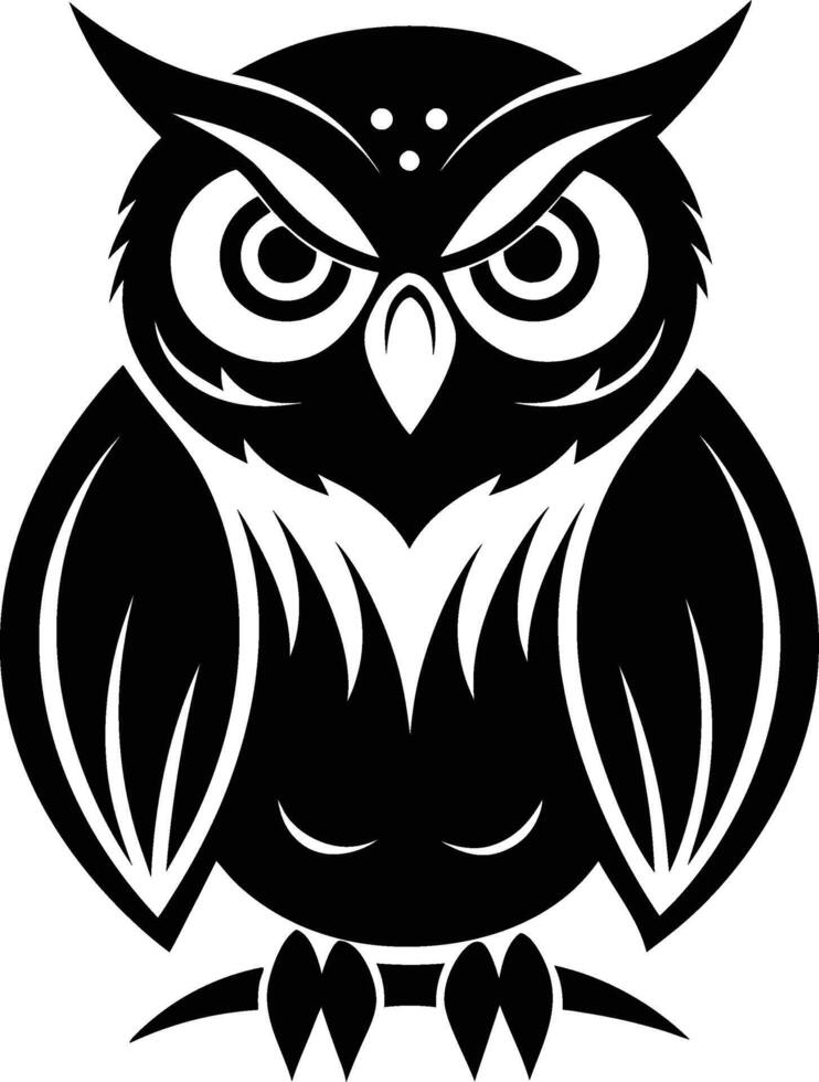A Silhouette owl vector