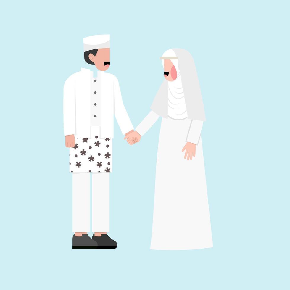 Muslim Wedding Couple vector