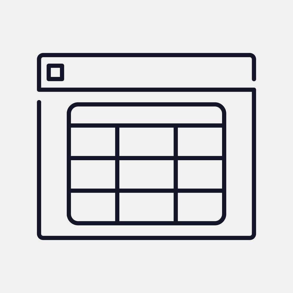 Data Flowchart Icon for Table and Spreadsheet Analysis vector