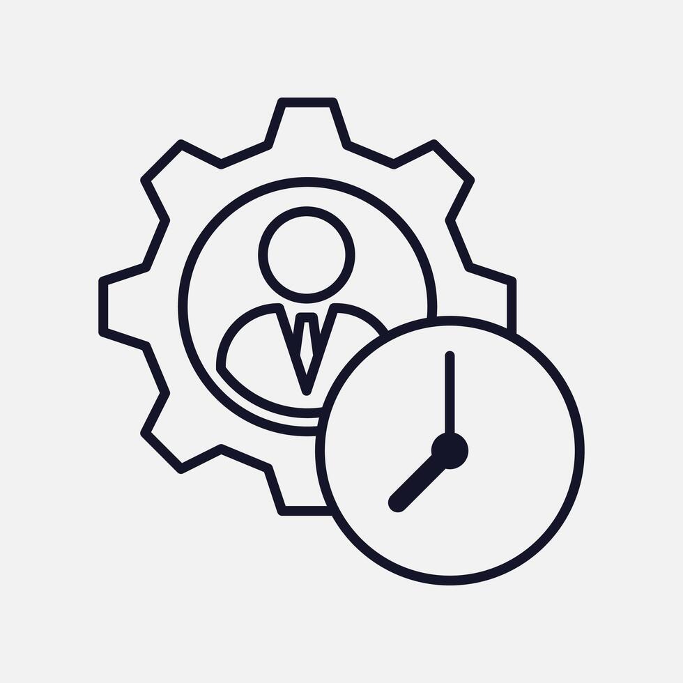 Boost Productivity with Time Management Icon Featuring Clocks vector