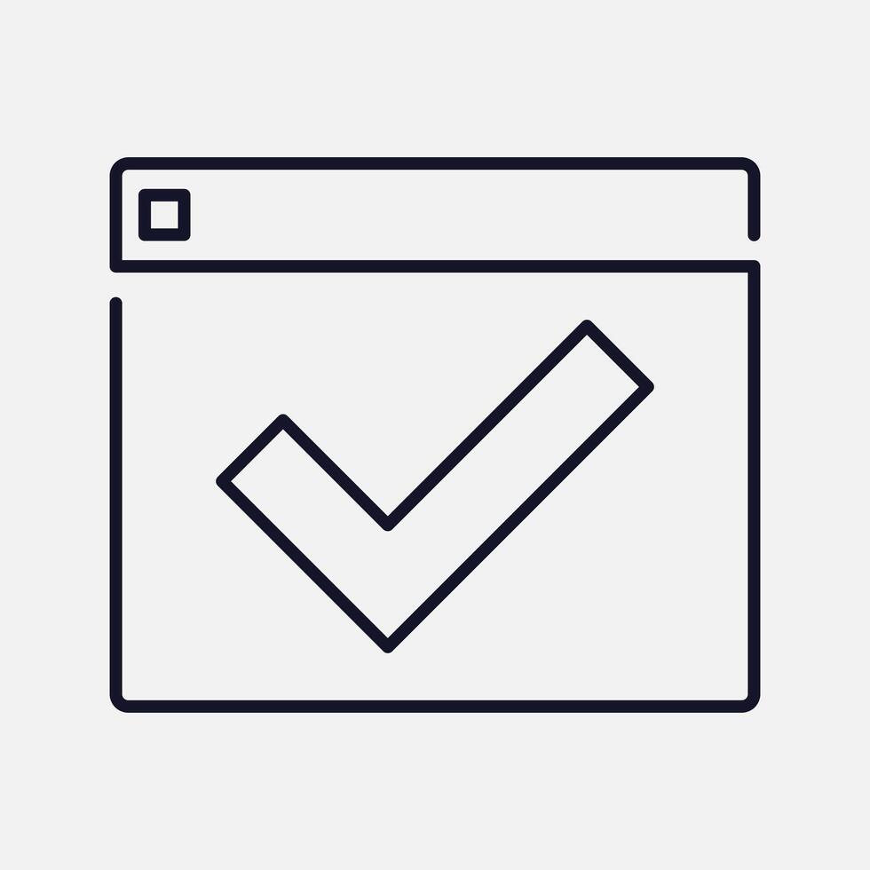 Success Flowchart Icon on Screen for Effective Page Planning vector