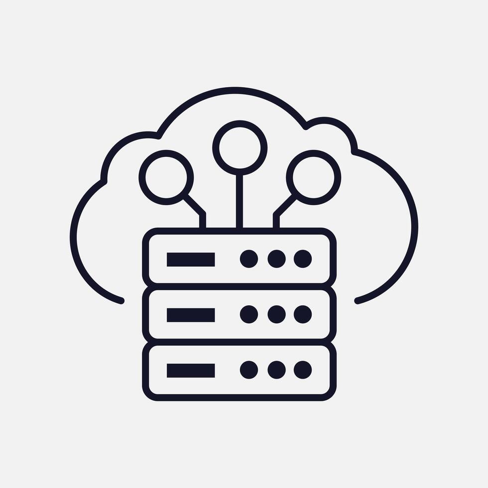 Data Storage Icon for Efficient Database Management vector