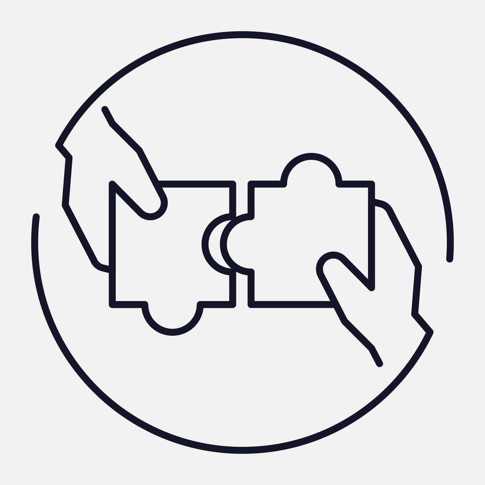 Partnership and Success Icon Teamwork, Strategy, and Connection vector