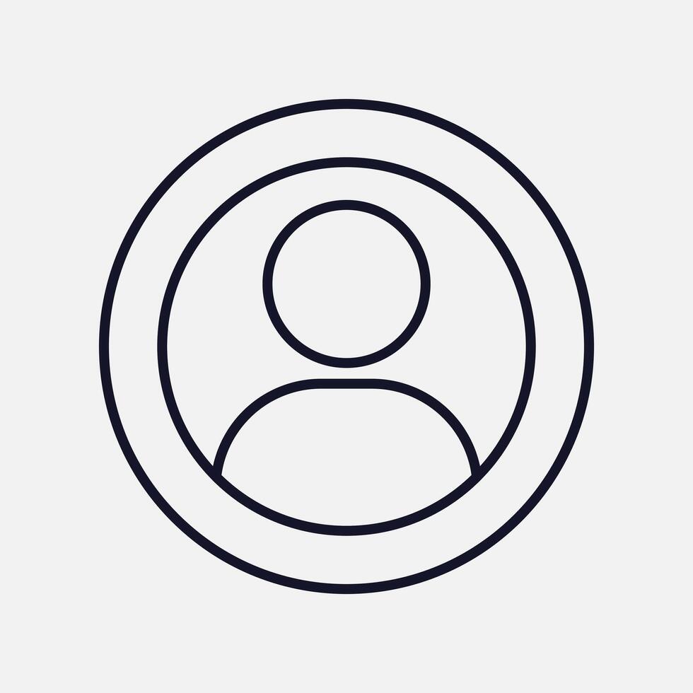 Account and Profile Icon Featuring a User Man vector