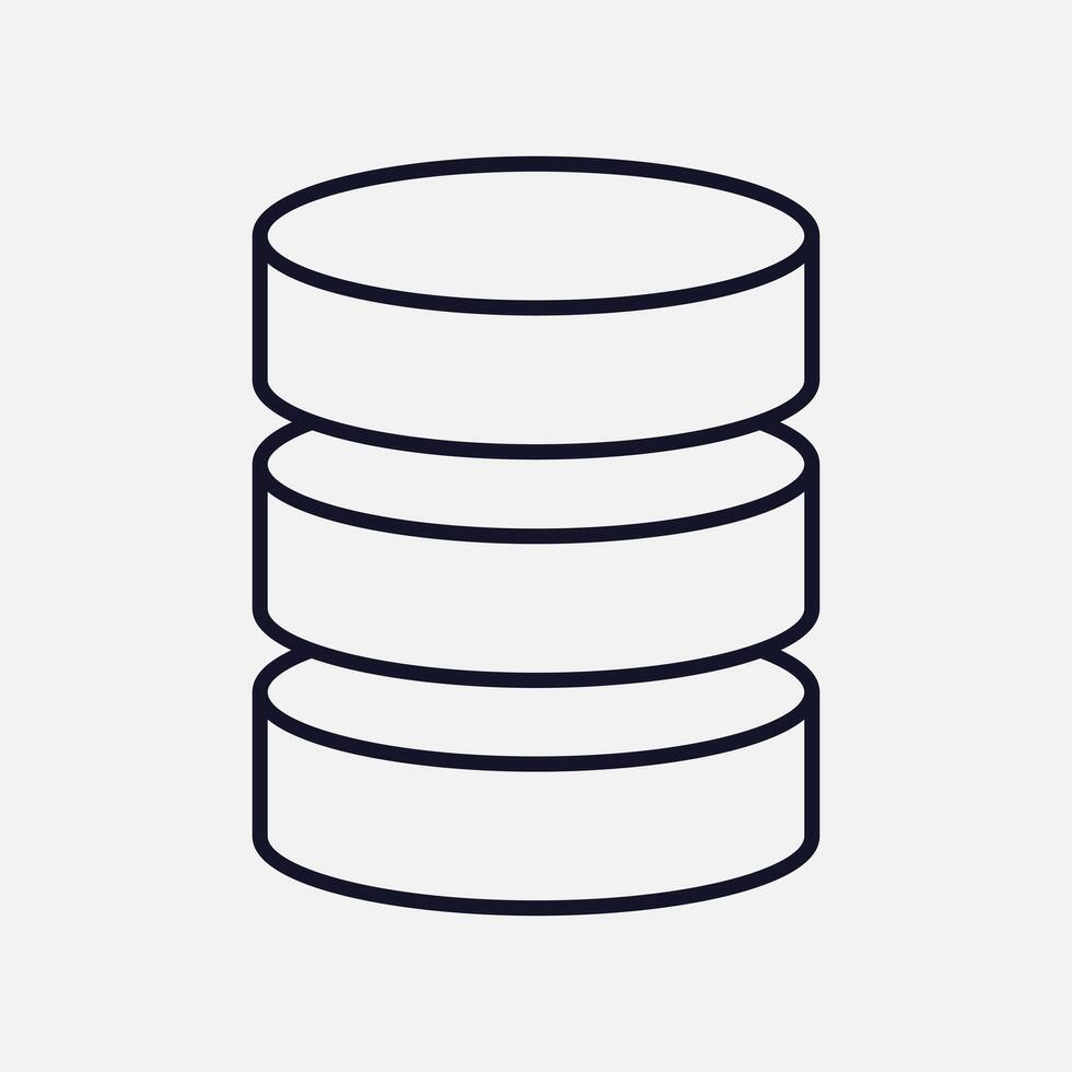 Data and Database Icon for Server Management vector