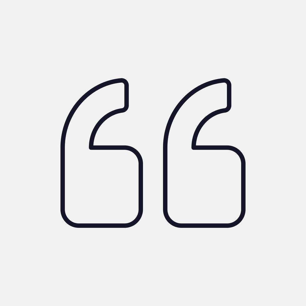 Open Quote Icon for Easy Access to Quotes and Statements vector