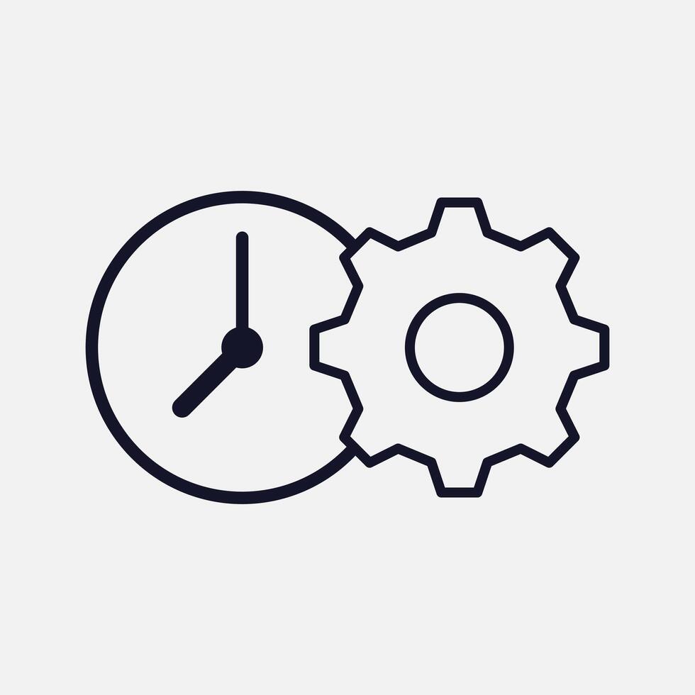 Clock Icon for Management andtings Optimization vector