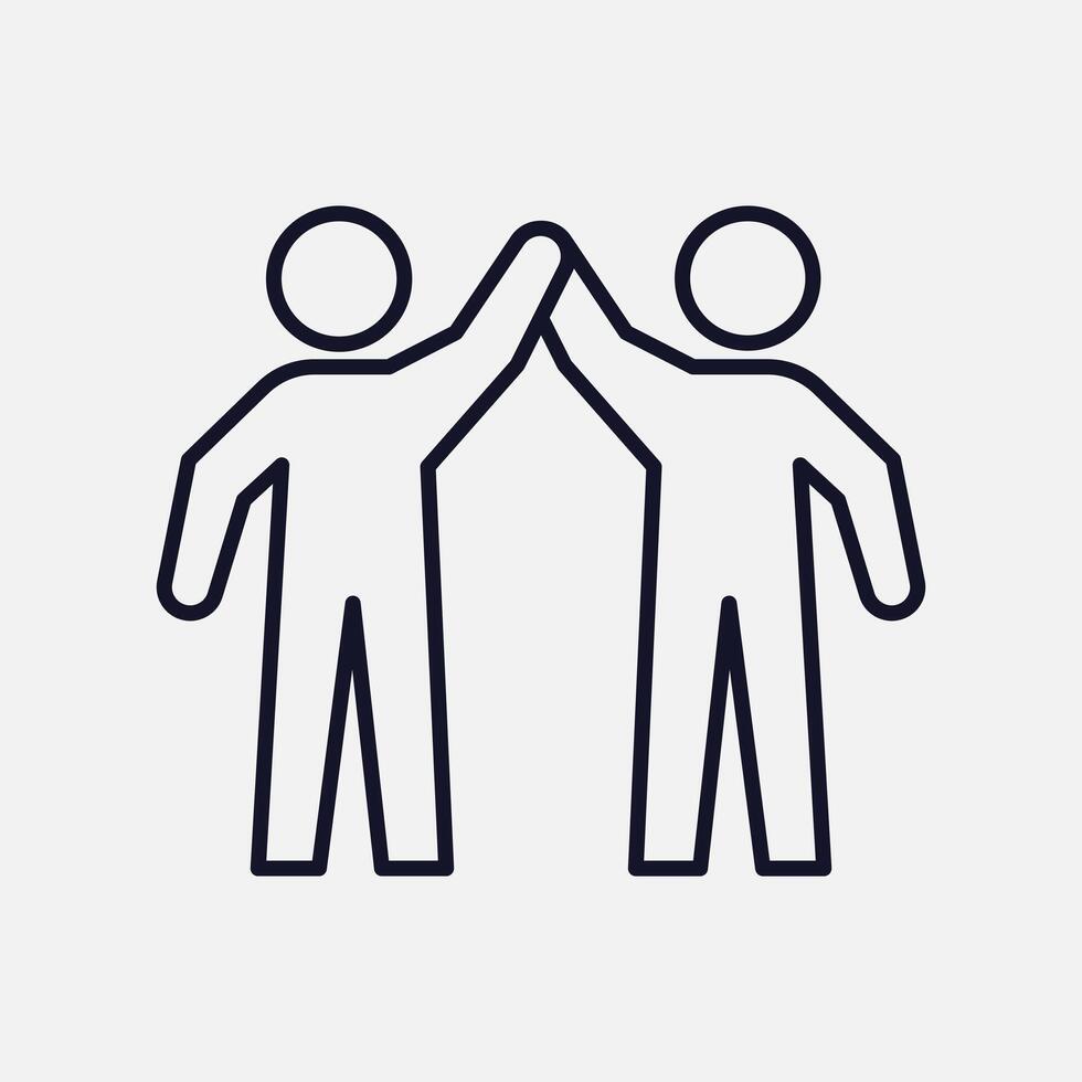 Celebrate Success with Our High Five Icon for Teammates vector