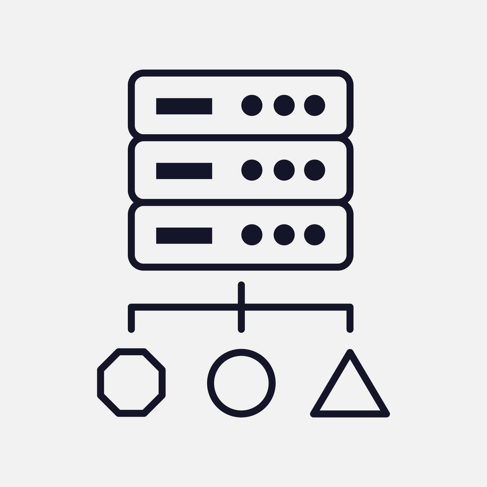 Server Size Volume Icon for Scalable Data Solutions vector