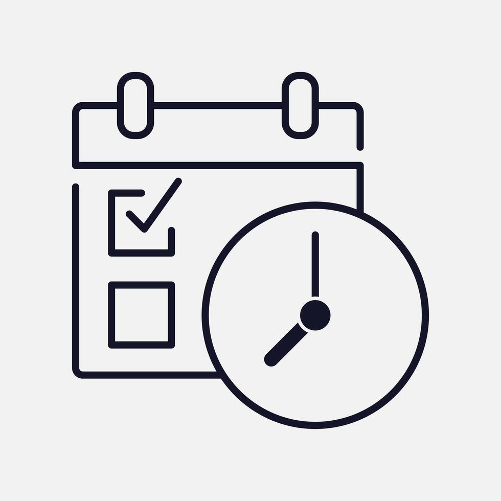 Schedule and Calendar Icon for Event Planning vector