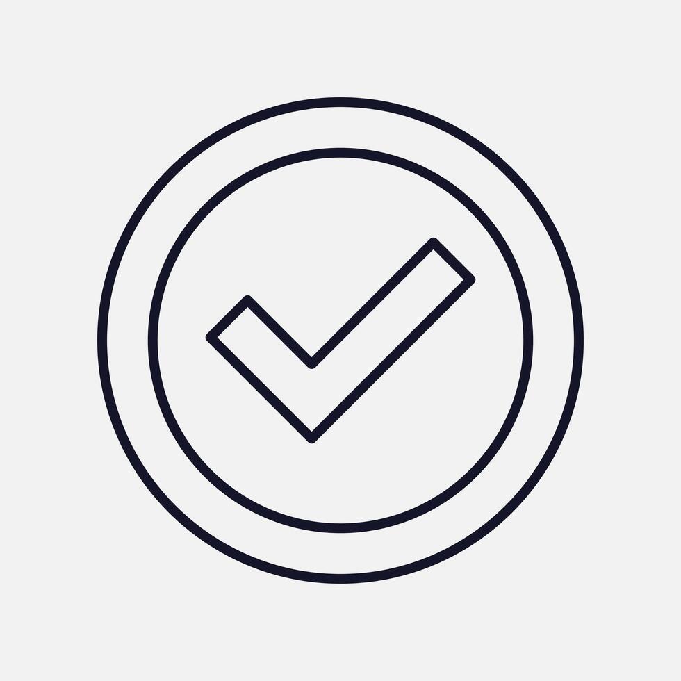 Approve and Check Icon for OK and Verification vector