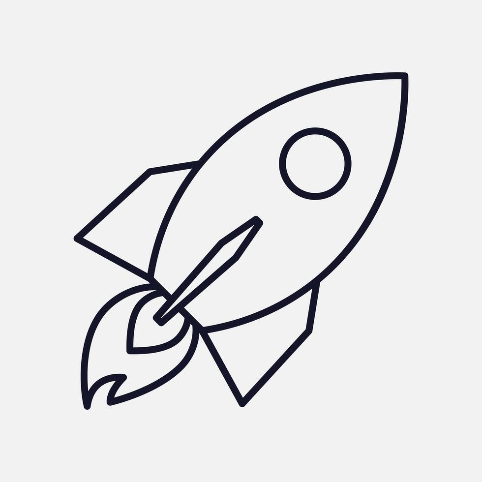 Rocket and Spaceship Icon for Exploration and Innovation vector