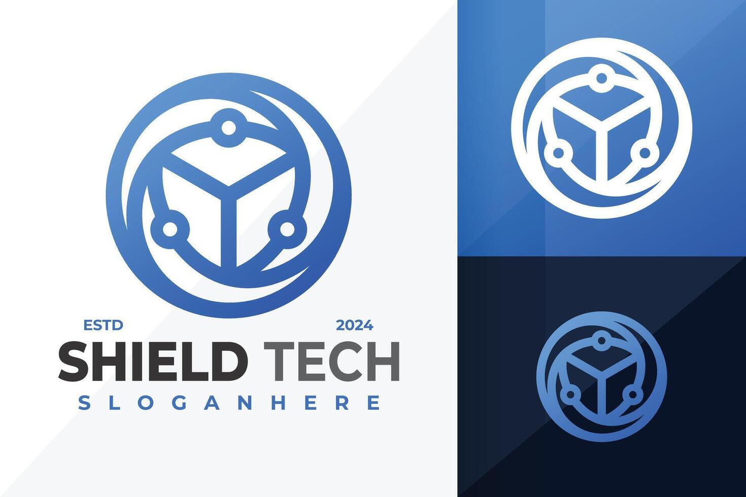 Shield Technology Logo design symbol icon illustration vector